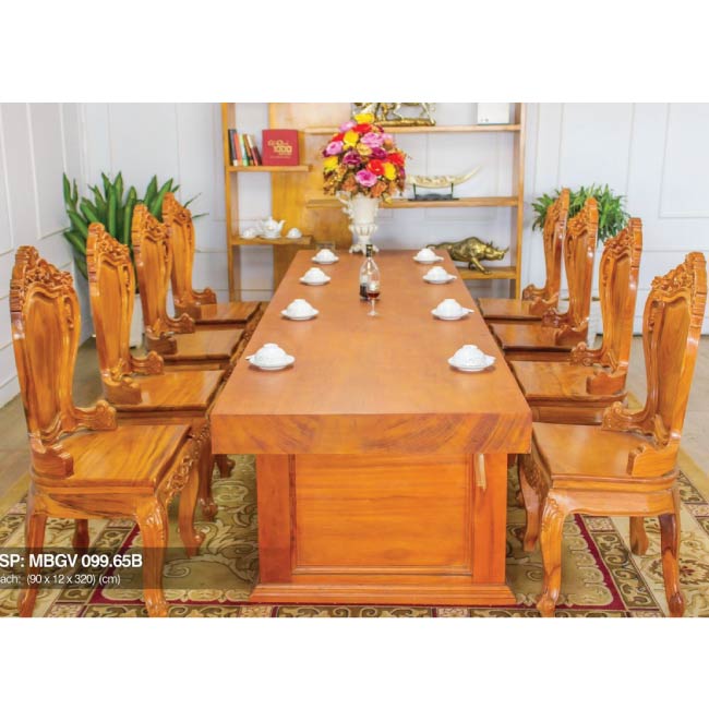 Bộ bàn ăn gỗ hình chữ nhật 23