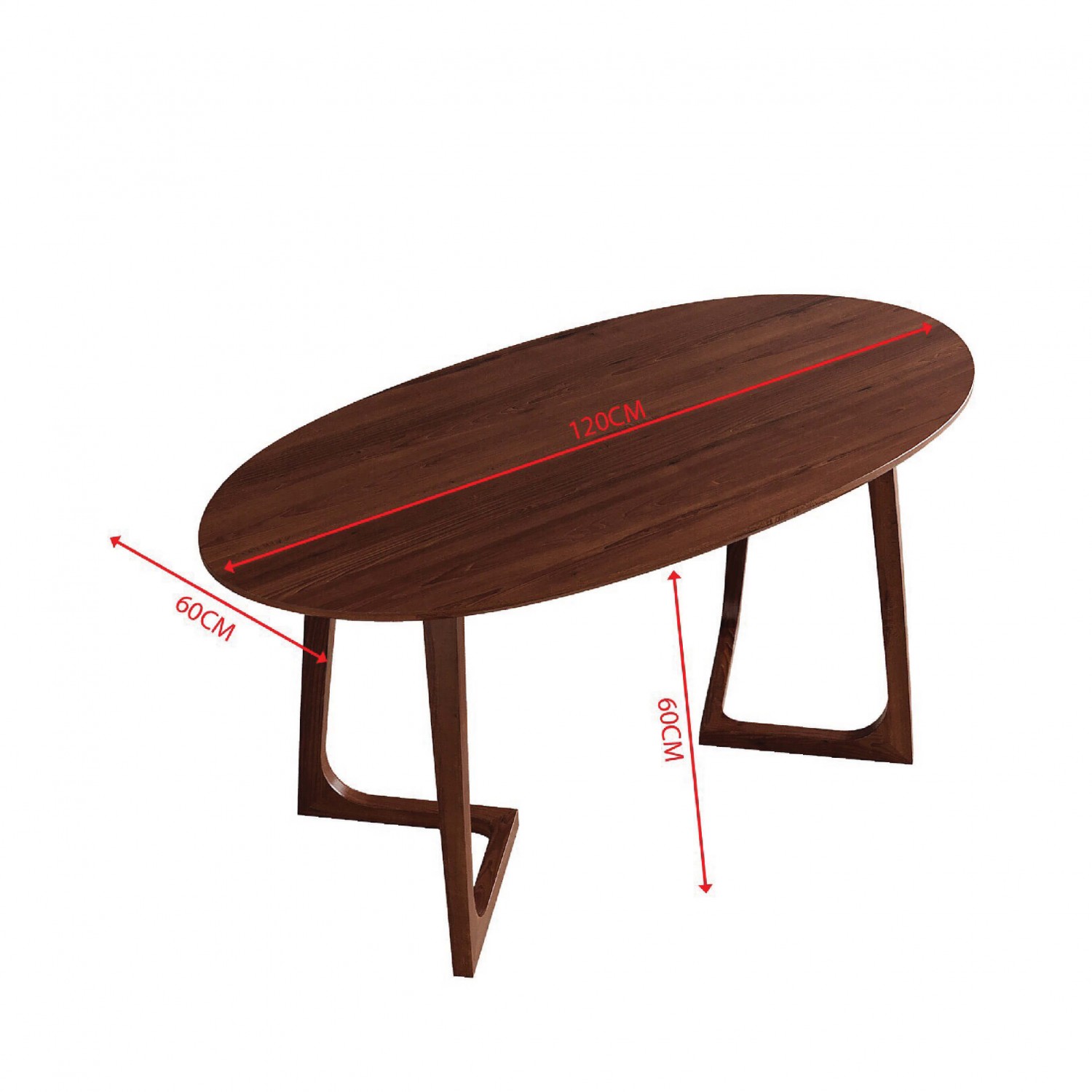 Bàn gỗ hình elip 3